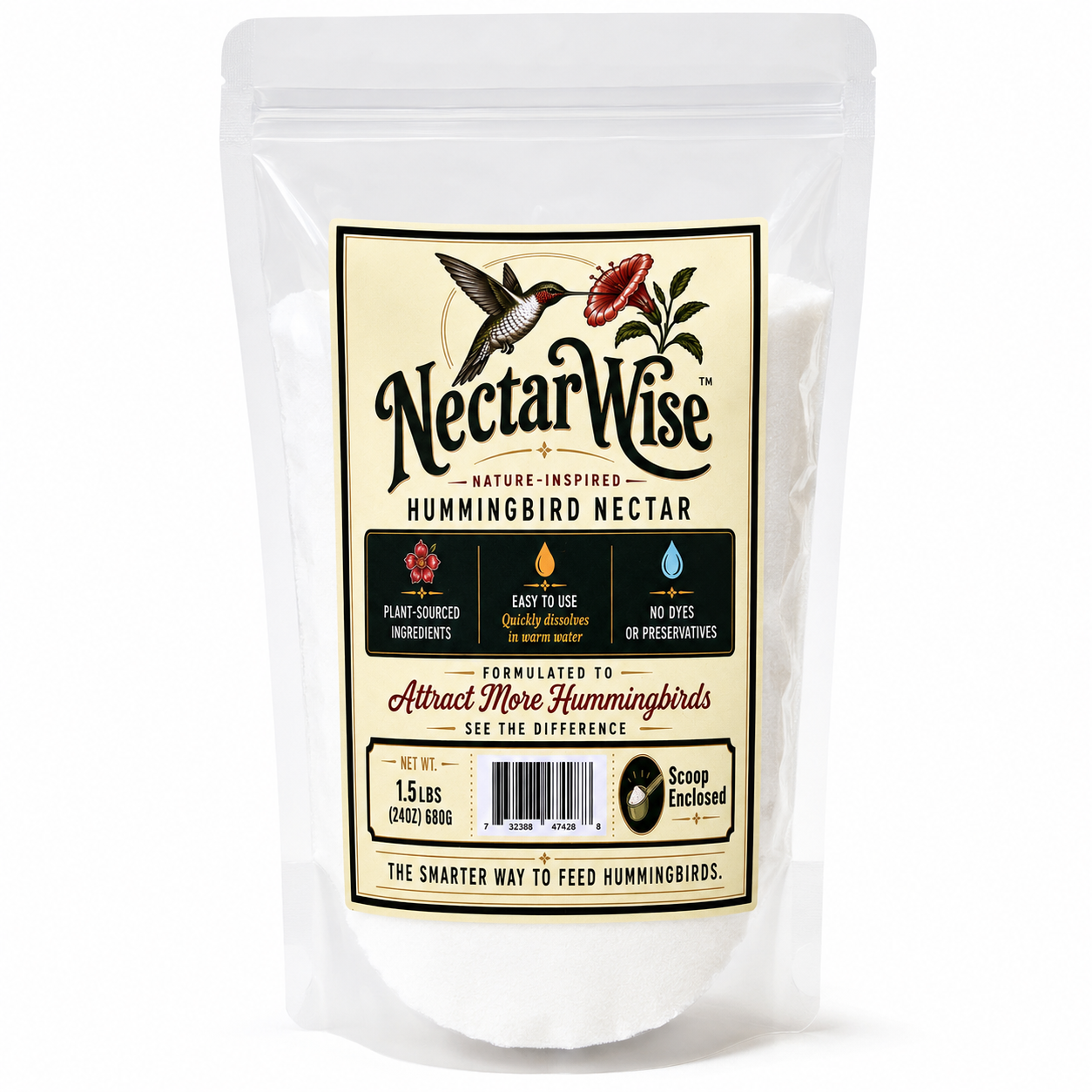 NectarWise™ 1.5 LB hummingbird nectar mix