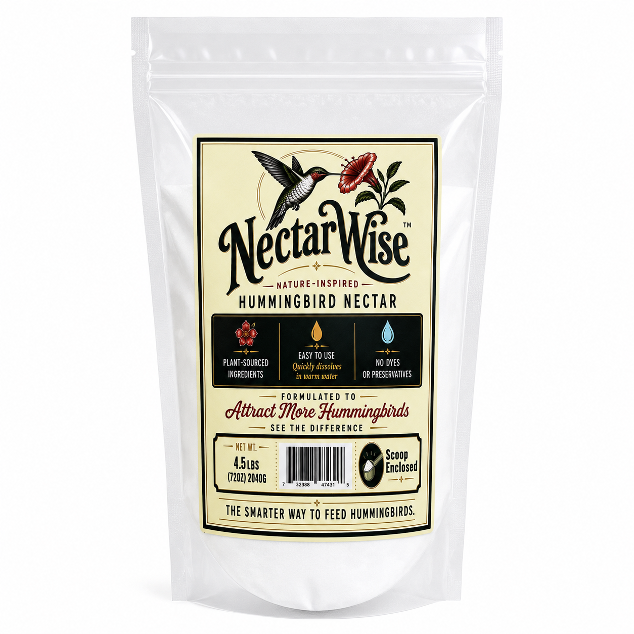 NectarWise™ 4.5 LB hummingbird nectar mix