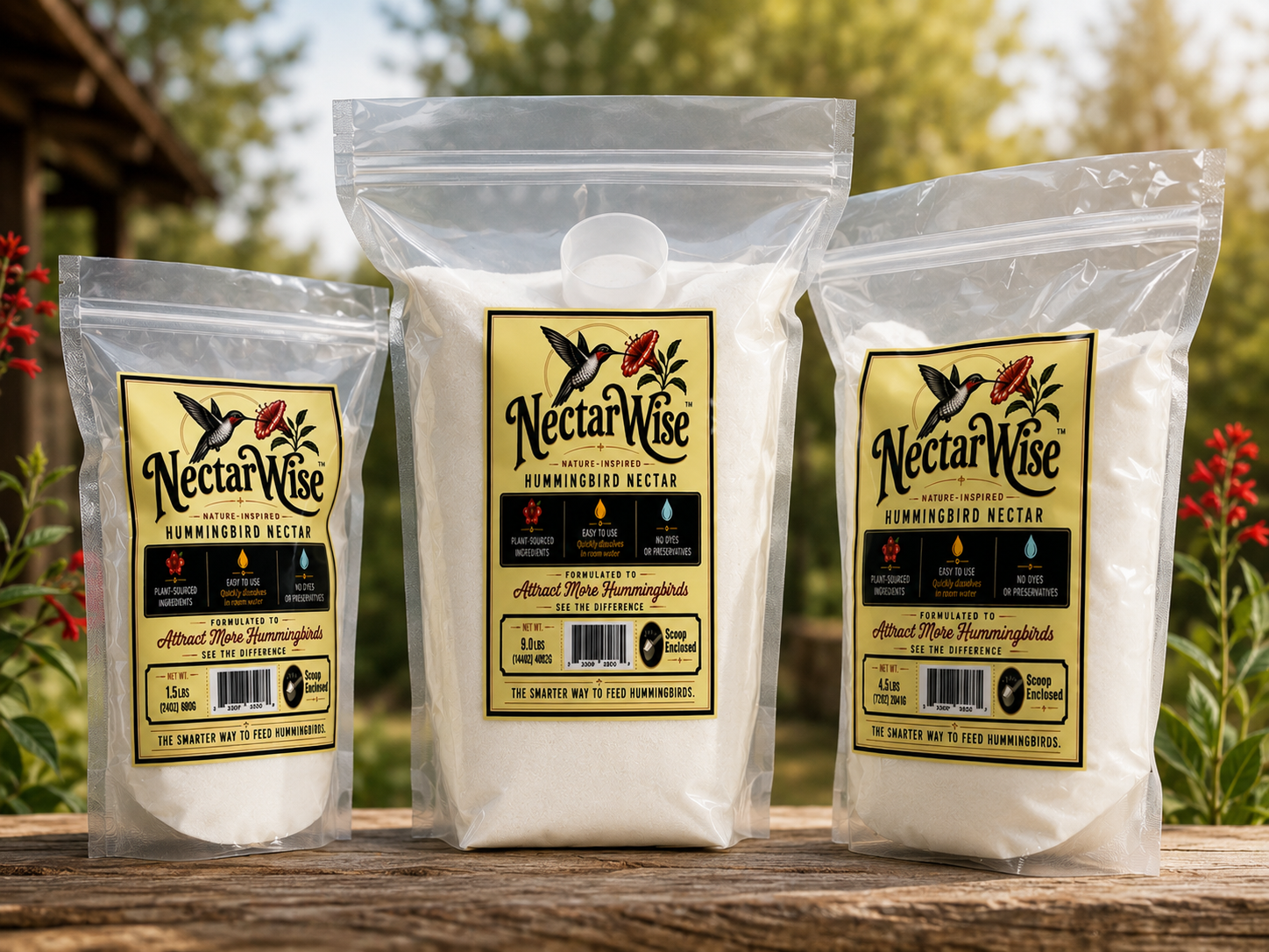NectarWise™ three bag sizes